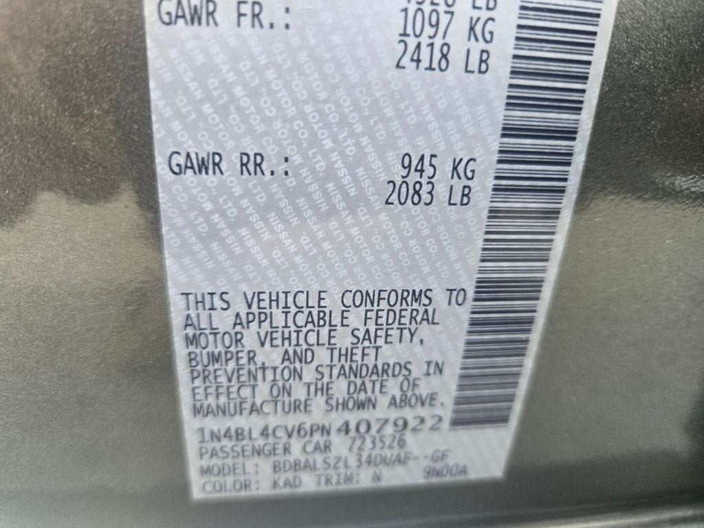 2023 Nissan Altima 2.5 SR