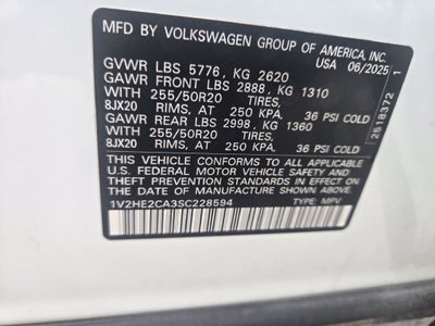 2025 Volkswagen Atlas Cross Sport 2.0T SE w/Technology