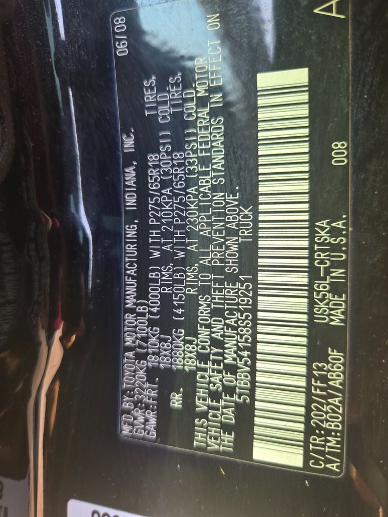 2008 Toyota Tundra Base