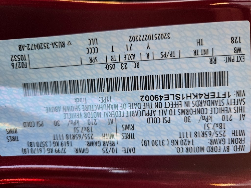 2025 Ford Ranger Lariat