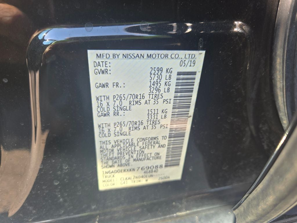 2019 Nissan Frontier SV