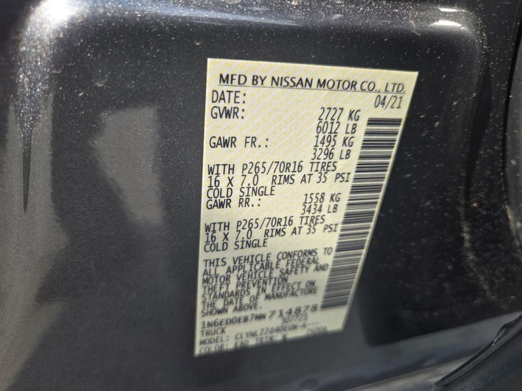 2021 Nissan Frontier SV