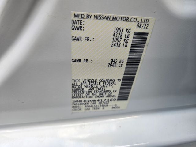 2022 Nissan Altima 2.5 SR