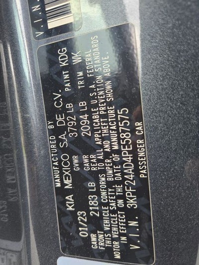 2023 Kia Forte LXS