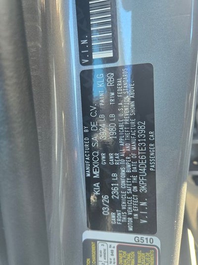 2026 Kia K4 EX