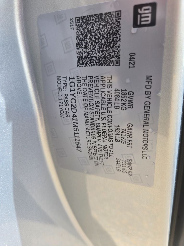 2021 Chevrolet Corvette Stingray 3LT