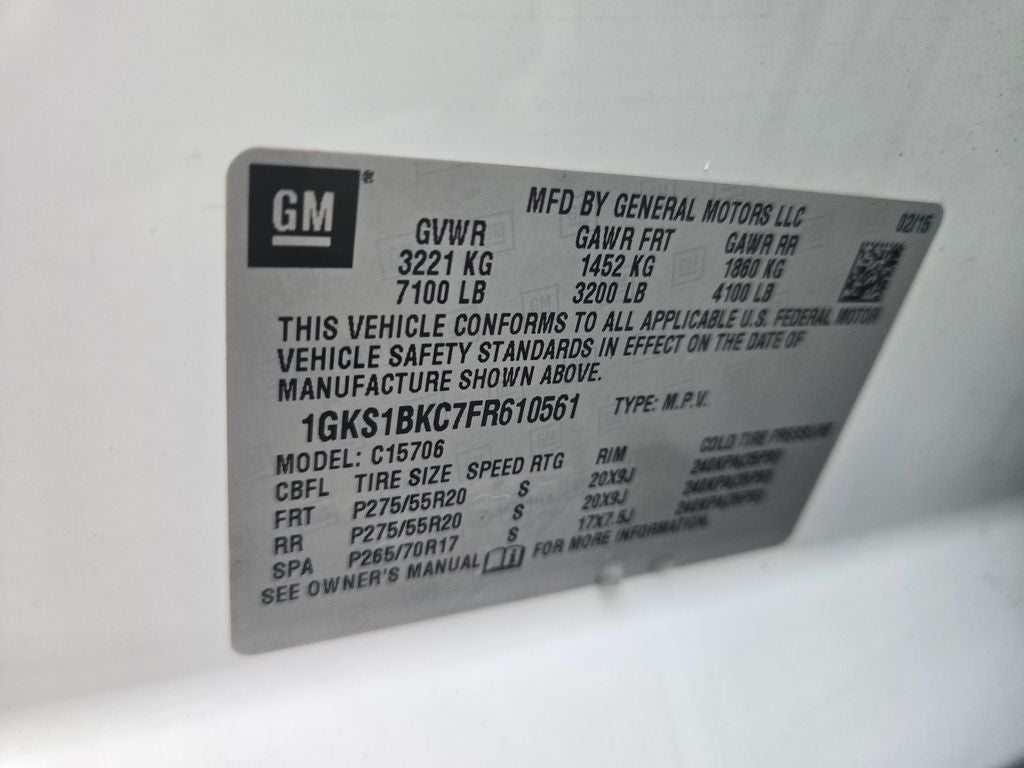 2015 GMC Yukon SLT