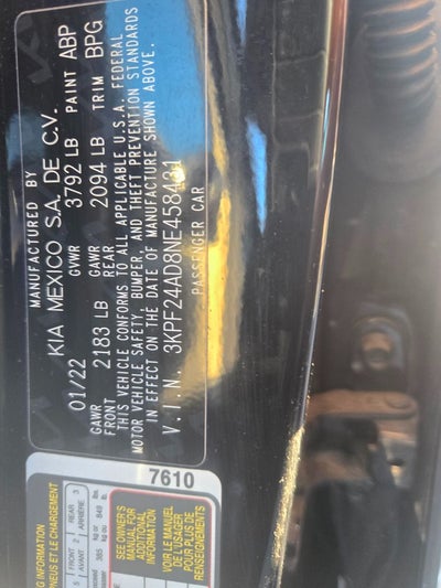 2022 Kia Forte LXS