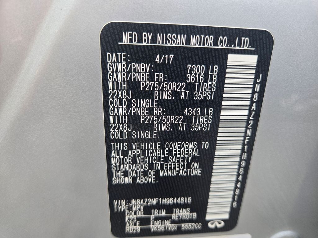 2017 INFINITI QX80 Base